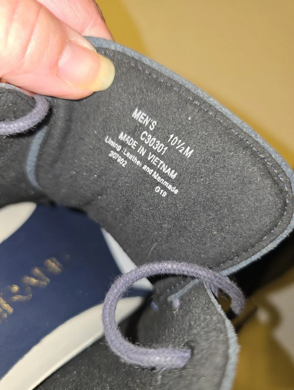 Cole Haan Men's ØriginalGrand Remastered Waterproof Chukka Boots 10.5 Navy Blue